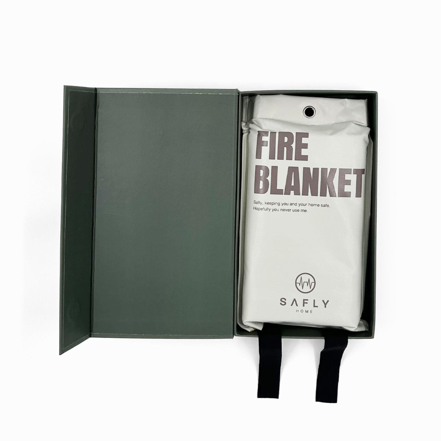 Coffee Table Book With Fire Blanket Green